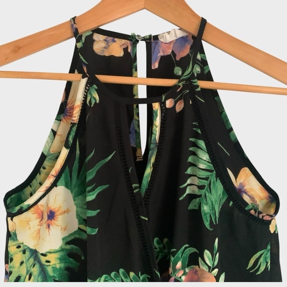 Sienna Sky Floral High Neck Sleeveless Blouse - Picture 3 of 6